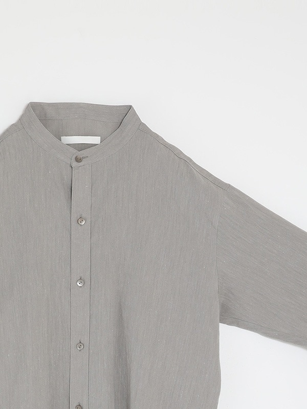 linen washi band collar shirt [men's]