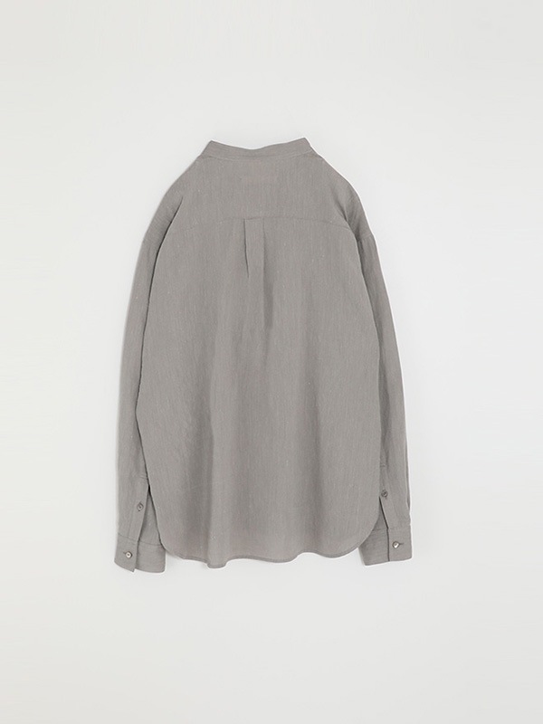 evam eva｜linen washi band collar shirt [men's]｜men's