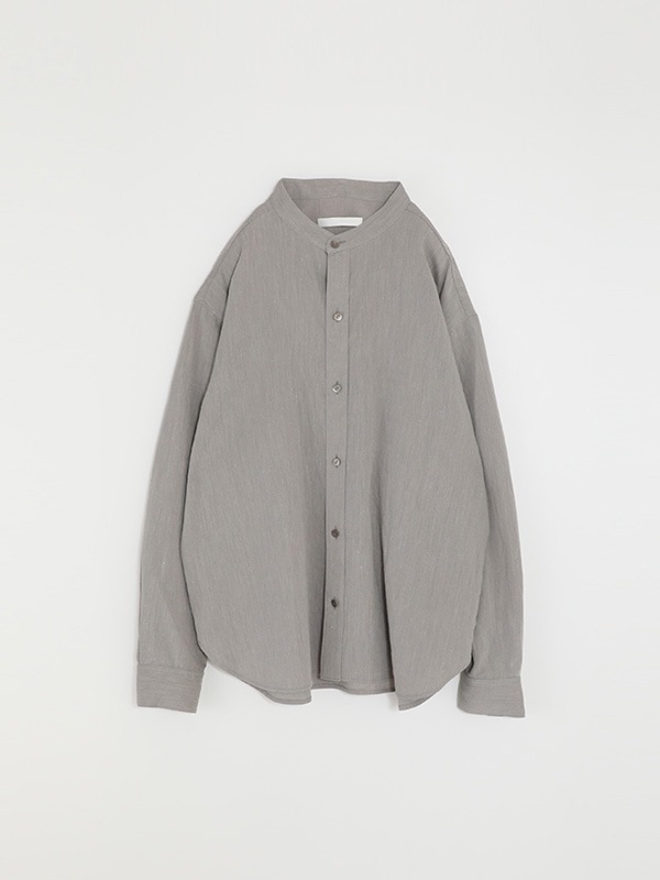 linen washi band collar shirt [men's]