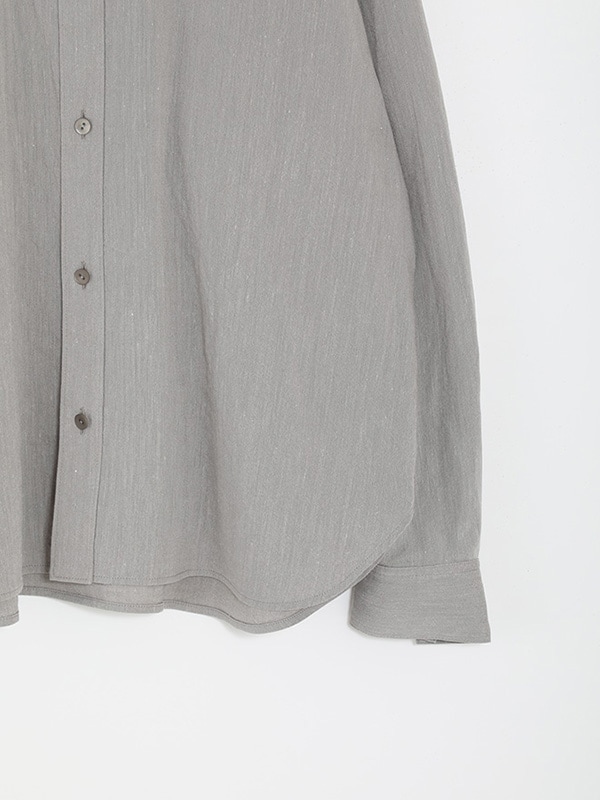linen washi band collar shirt [men's]