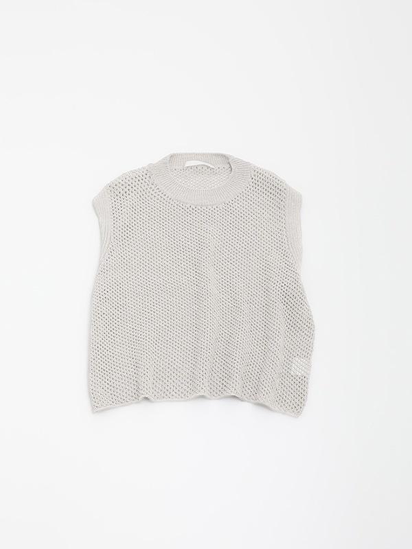 evam eva｜linen cotton short vest｜ladies',tops