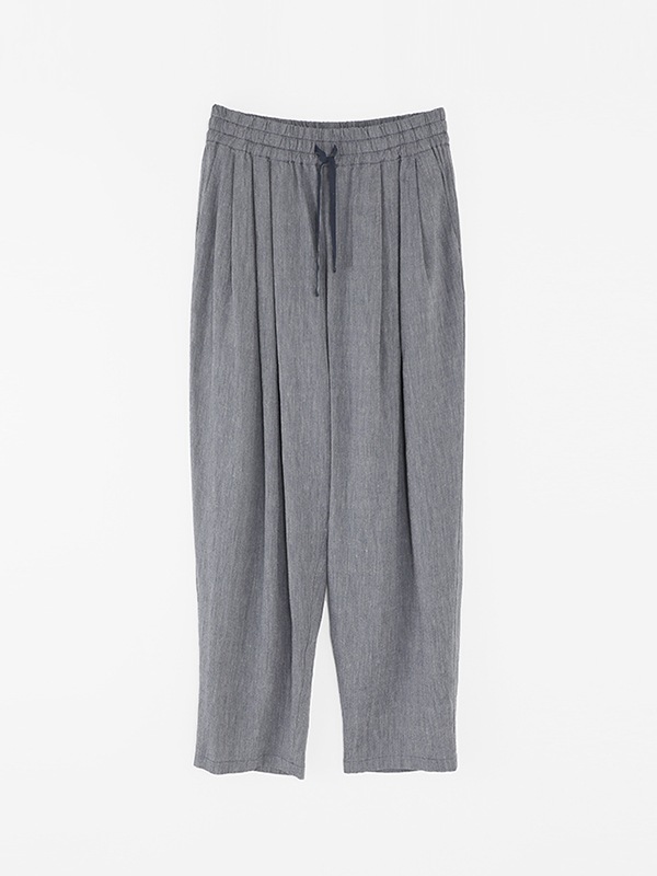 linen washi tuck wide pants