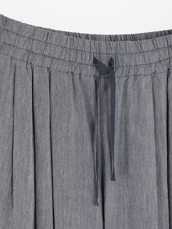 linen washi tuck wide pants