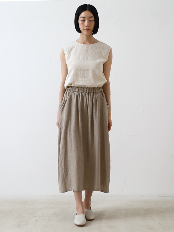 water linen skirt