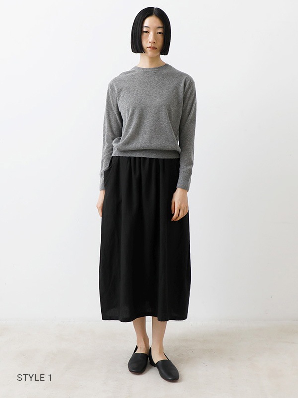 water linen skirt