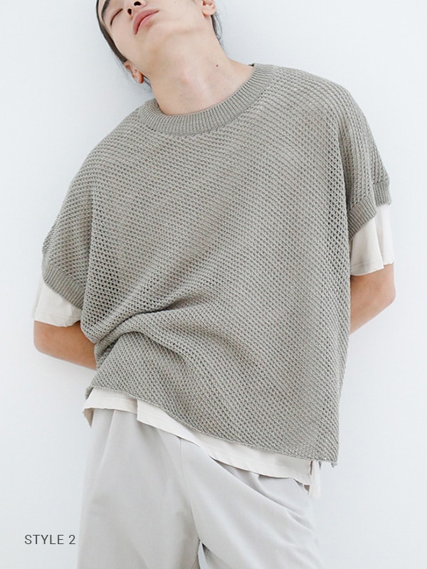 evam eva｜linen cotton vest｜ladies',tops
