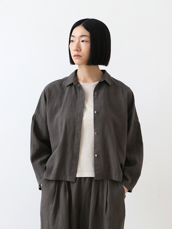 evam eva｜water linen shirt｜ladies',tops