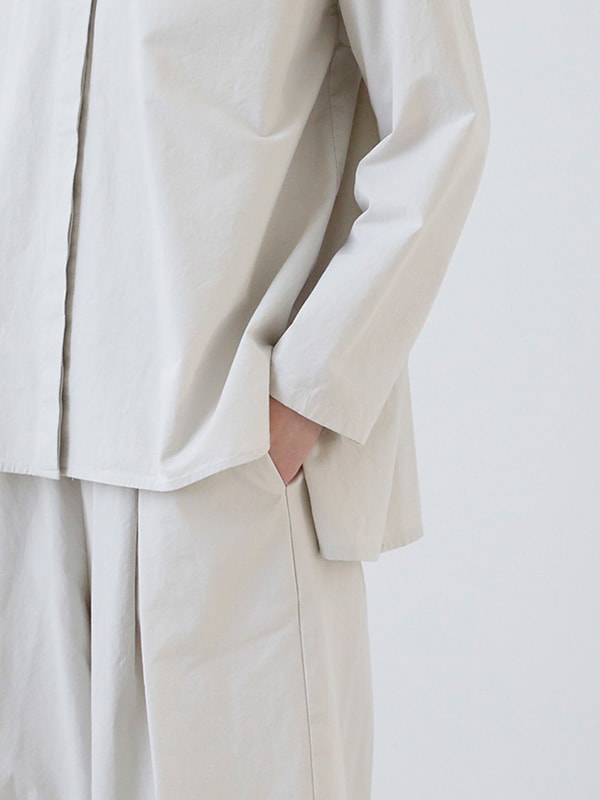 evam eva｜cotton no collar shirt｜ladies',tops