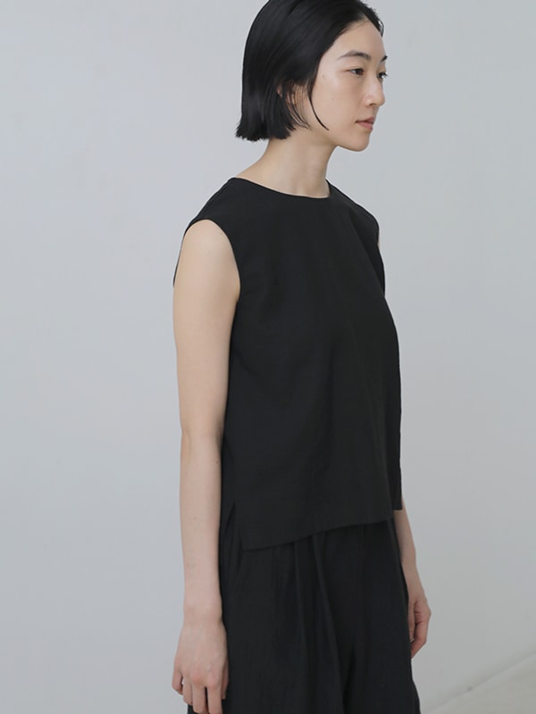evam eva｜water linen sleeveless｜ladies',tops