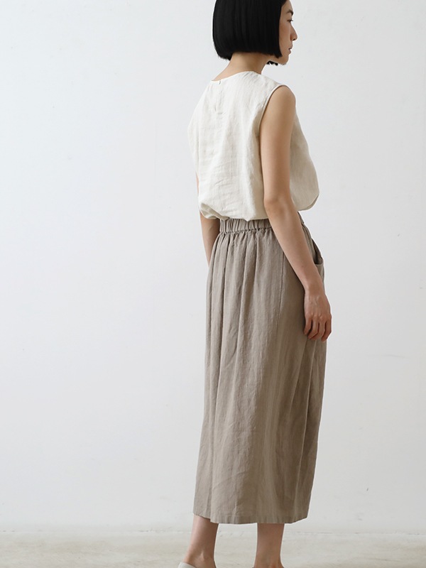 evam eva｜water linen sleeveless｜ladies',tops