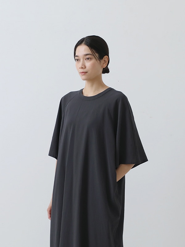 evam eva cotton wool one-piece ブラック evam eva｜cotton raglan one-piece｜ladies',one-piece