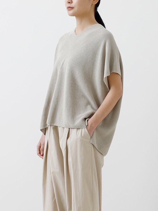 evam eva｜paper cotton aze vest｜ladies',tops