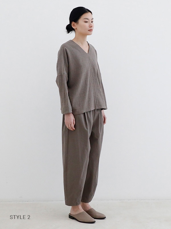 evameva cotton cropped pants エヴァムエヴァ evameva (エヴァムエヴァ) cotton cropped pants / コットン