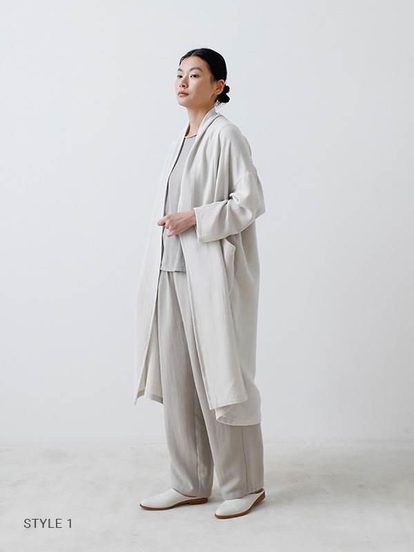 evam eva｜cotton wool wide pants｜ladies',bottoms