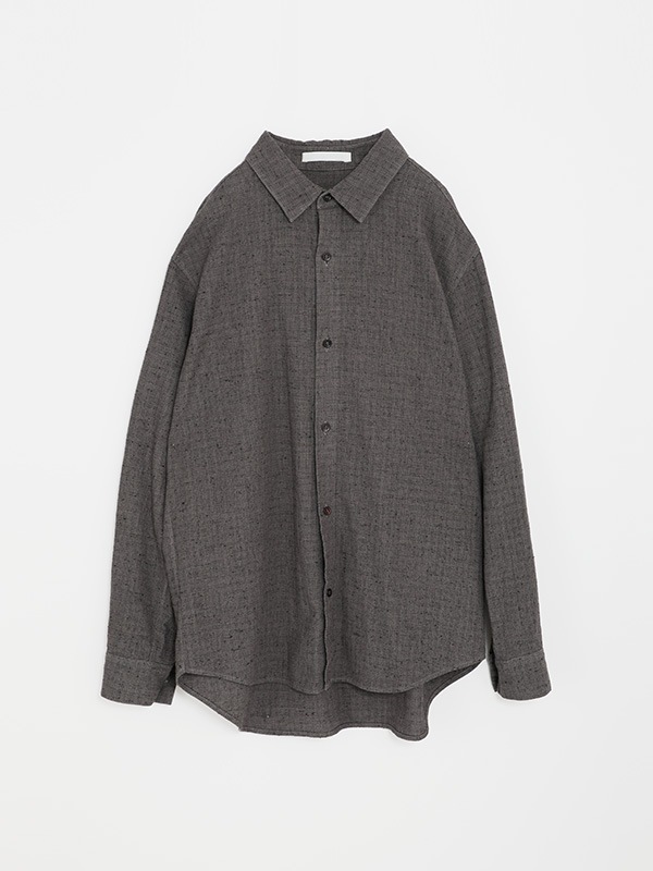 evam eva｜cotton linen check shirt [men's]｜men's