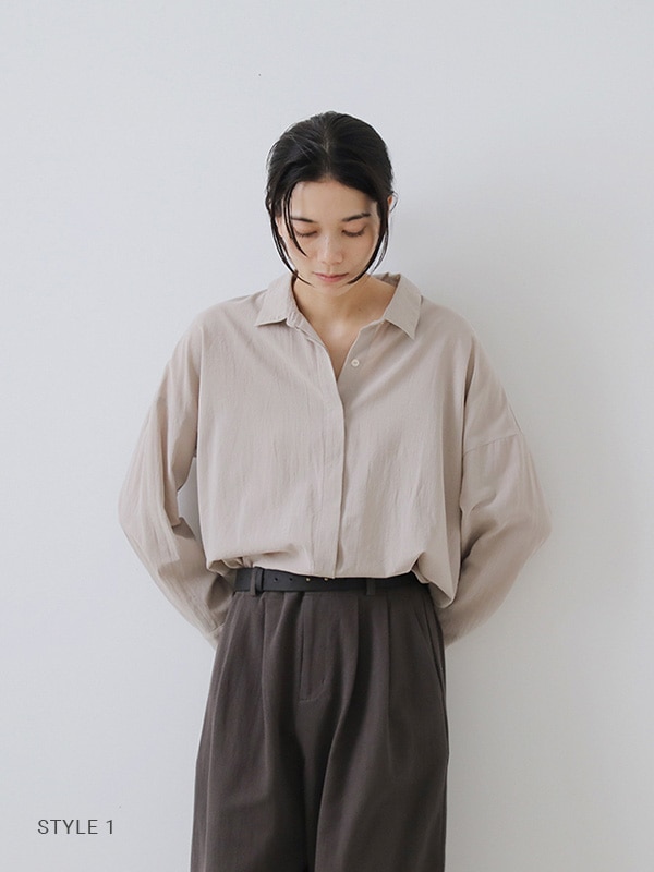 evam eva｜cotton shirt ｜ladies',tops