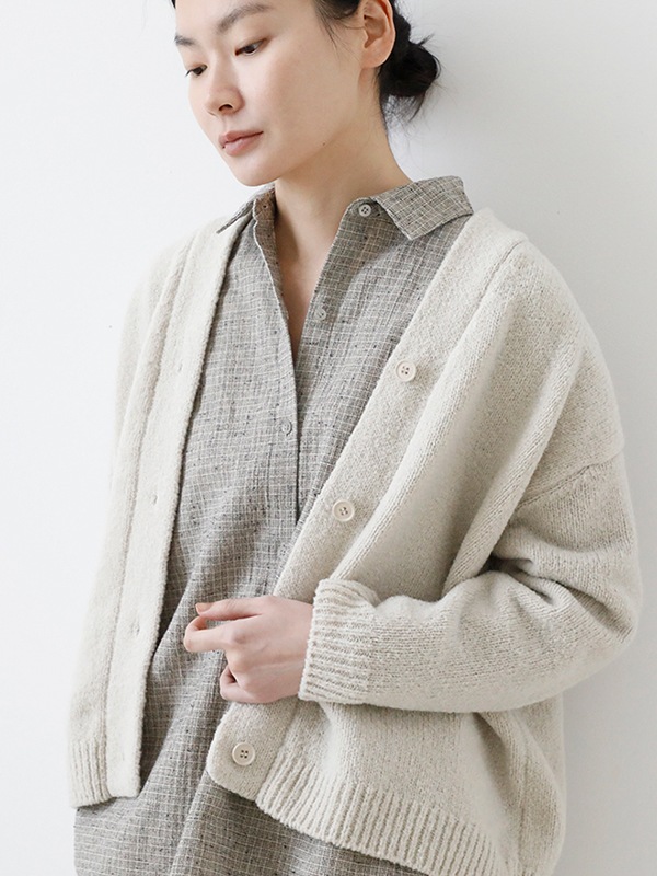 evam eva｜cotton linen check shirt｜すべての商品