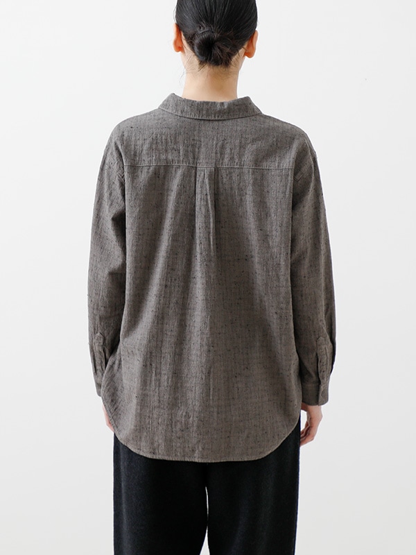 evam eva｜cotton linen check shirt｜すべての商品