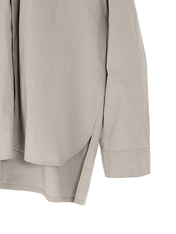 cotton no collar shirt [men's]