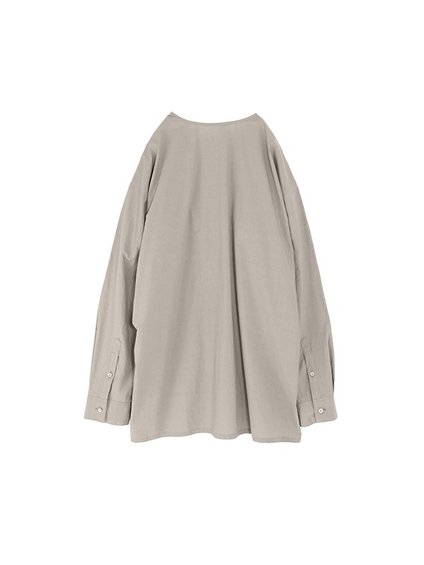 cotton no collar shirt [men's]