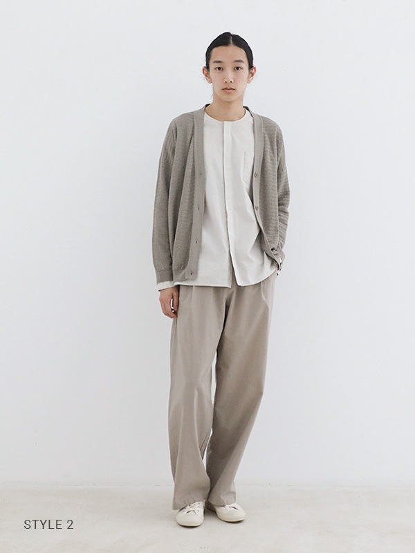 cotton no collar shirt [men's]