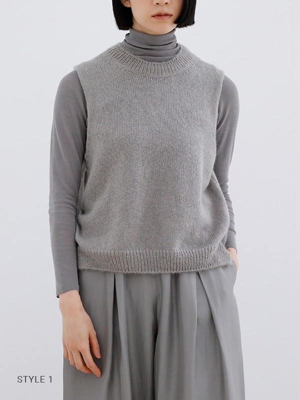 mohair silk vest