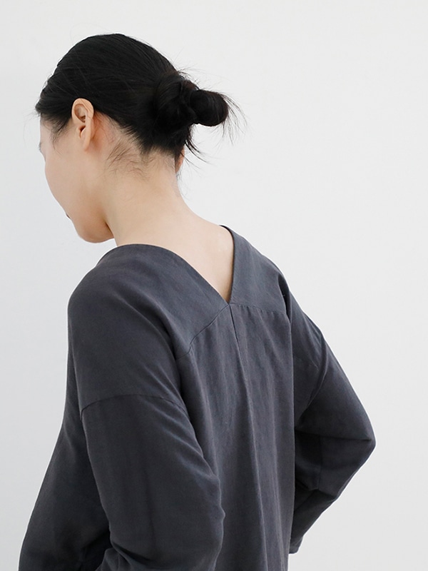 evam eva｜linen silk one-piece｜ladies'