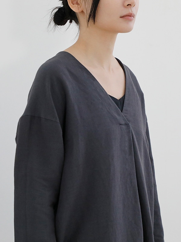 evam eva｜linen silk one-piece｜ladies',one-piece