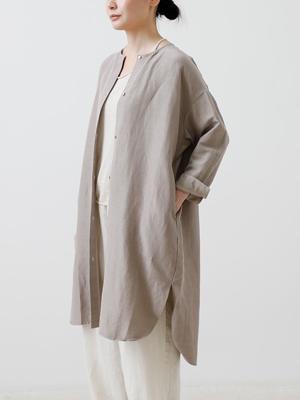 【未使用】アトリエナルセ リネンシャツワンピース リゼッタ evam eva evam eva|linen silk tunic|ladies',one-piece