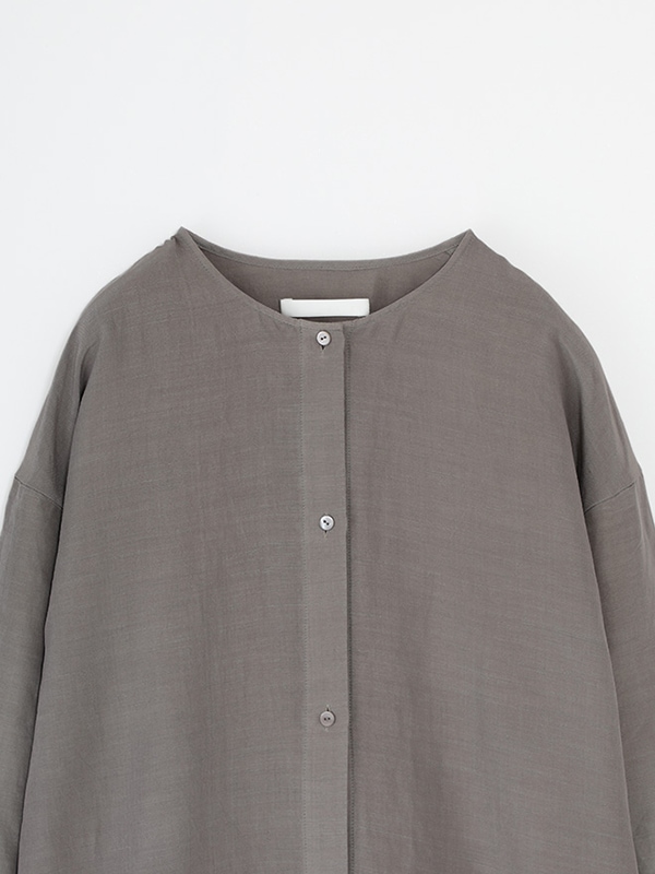 evam eva コットンチュニック evameva (エヴァムエヴァ) cotton wool square shirt tunic