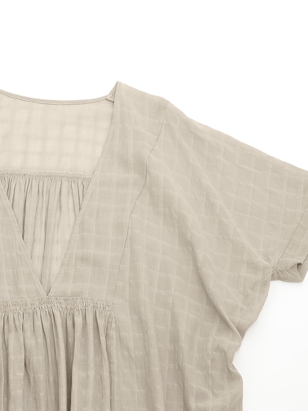 shadow check gathered poncho