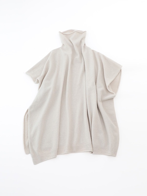 evam eva ポンチョ evam eva｜linen stitches poncho｜ladies',tops