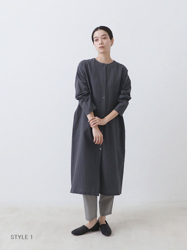 evam eva｜pin check one-piece｜ladies',one-piece