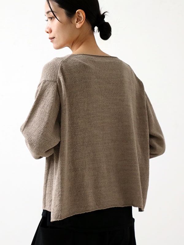 evam eva｜cotton linen cardigan｜ladies',tops