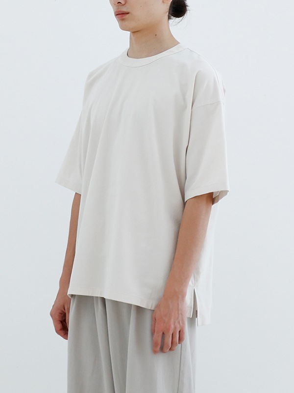 evam eva コットンハーフスリーブ　プルオーバー　アンティークホワイト evam eva｜cotton half sleeve pullover [men's]｜men's