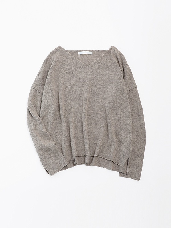 evam eva｜cotton linen pullover｜ladies',tops