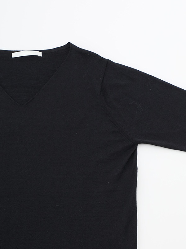 evam eva｜cotton silk v neck pullover｜ladies',tops