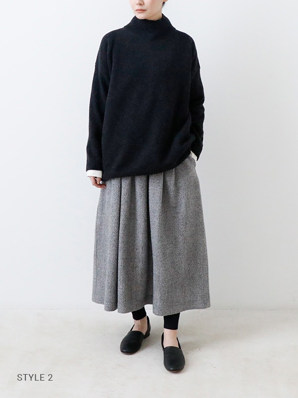 evam eva｜boucle yarn turtleneck｜ladies',tops