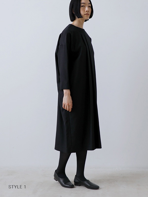 black tuck one-piece