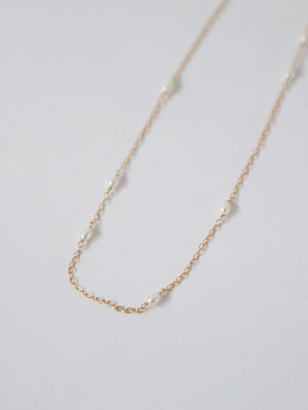 random rice pearl necklace