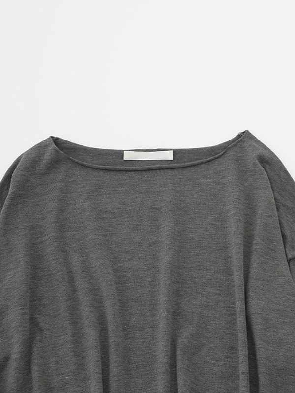 【美品】evam eva グレー ウール ドルマンスリーブ evam eva｜cotton silk pullover｜ladies',tops