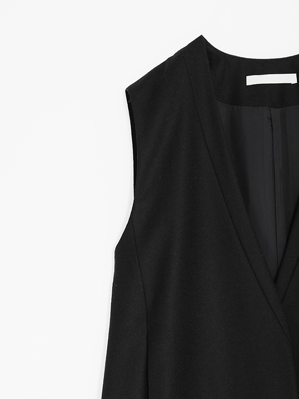 black long vest