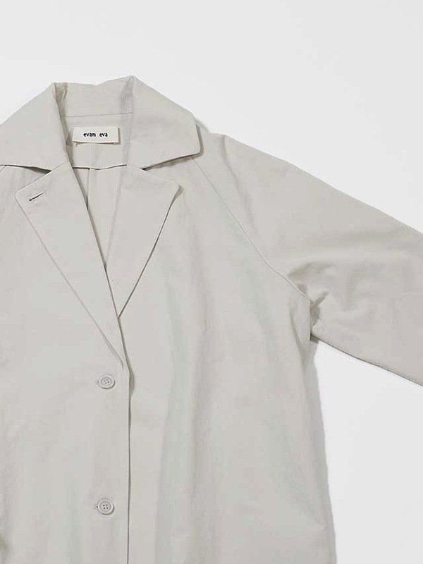 evam eva｜cotton hemp tailored coat｜ladies