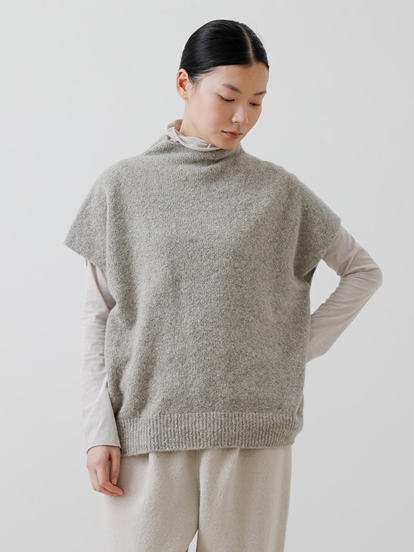 evam eva｜boucle yarn vest｜ladies',tops