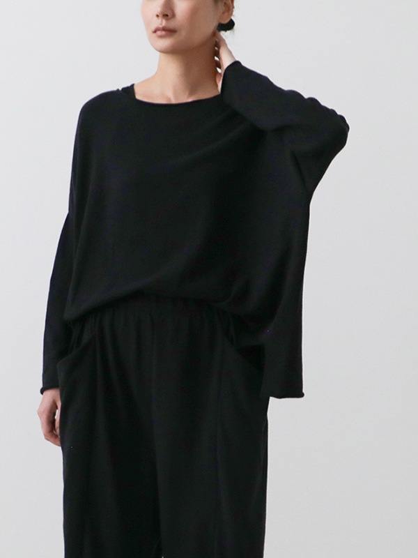 試着のみevam eva(エヴァムエヴァ)cotton pullover スミ黒 evam eva｜cotton pullover｜ladies',tops