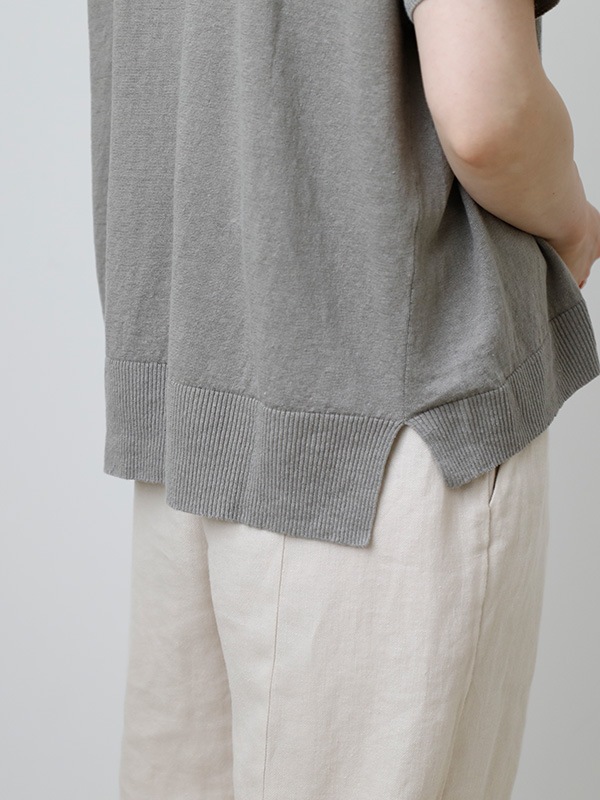 evam eva 本日終了 linen pullover 2025ss evam eva｜linen pullover｜ladies',tops
