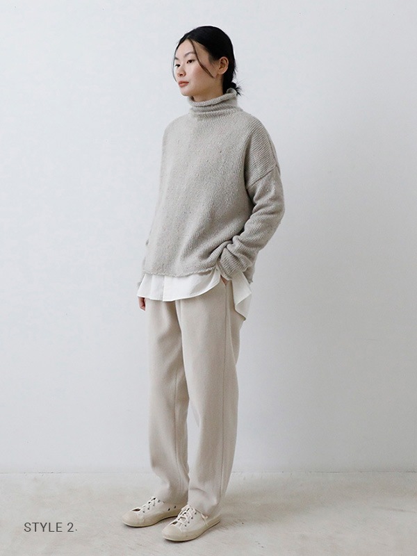 wool tuck pants [men's]