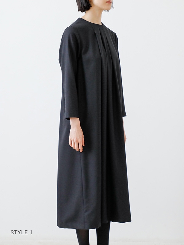 black tuck one-piece