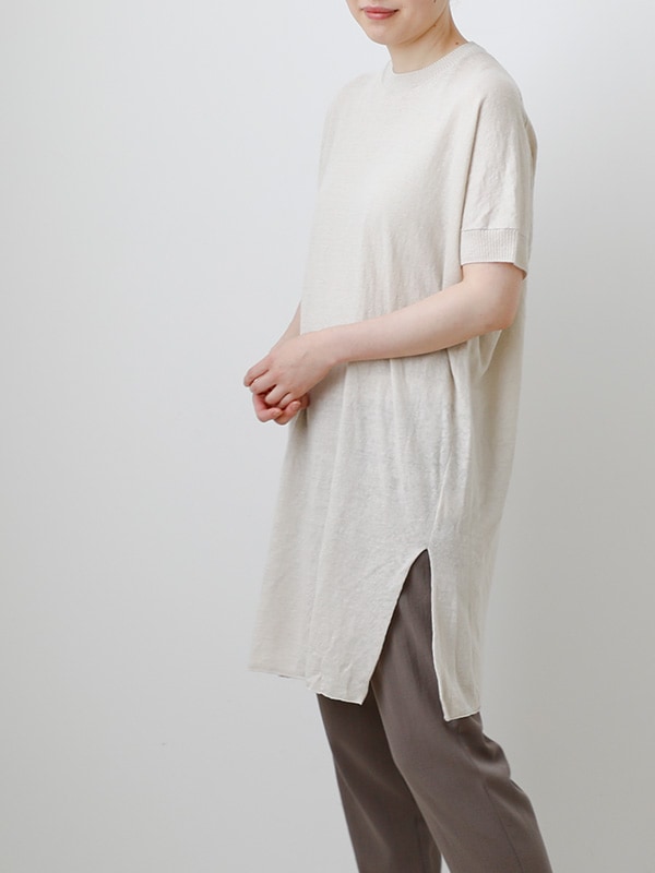 evam eva コットンチュニック 2022SS エヴァムエヴァ evam eva high twist cotton tunic ハイ