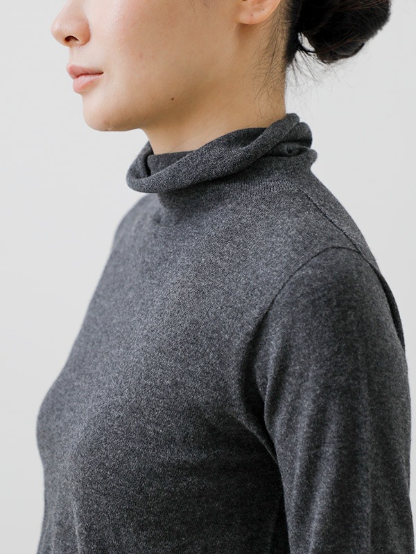 evam eva｜cotton cashmere turtleneck｜ladies',tops